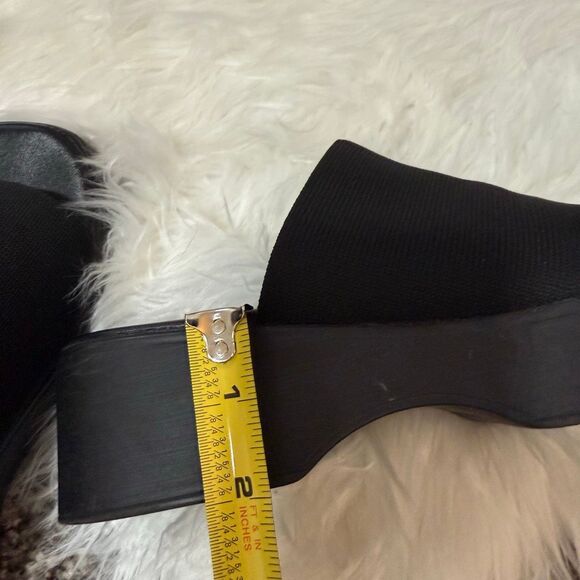 Black Platform Chunky Sandals Wedge 8 Y2K - Picture 8 of 8